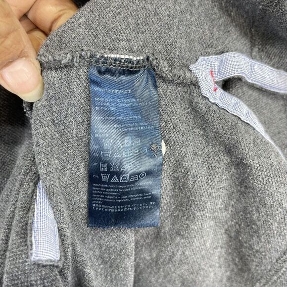 Tommy Hilfiger Men Large Polo Shirt Classic Fit Short Sleeve Gray - Picture 13 of 15